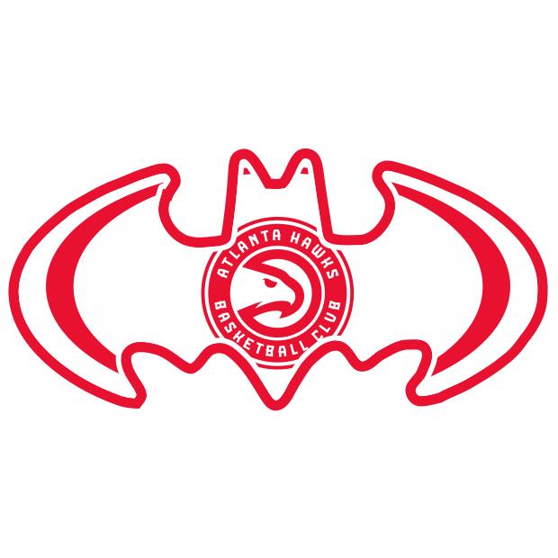 Atlanta Hawks Batman Logo iron on heat transfer